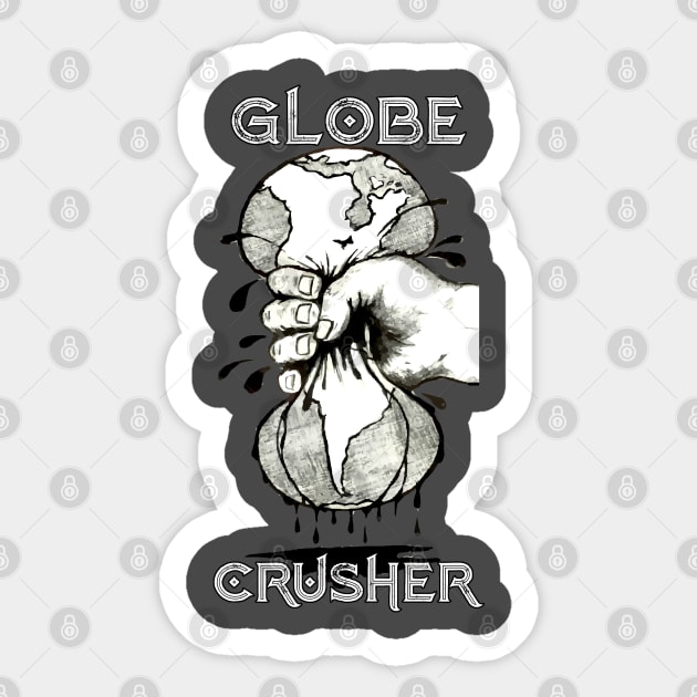 Globe Crusher Flat Earth autohoax Sticker by AltrusianGrace